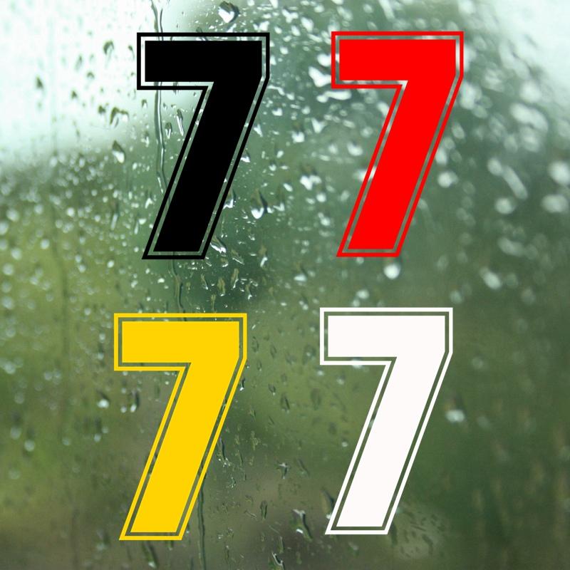 Figures 7 Racing Number Decal Helmet Racing Vinyl Cut Decals Motorcycle Accessories Car Sticker