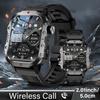 Умные часы для занятий спортом на открытом воздухе, 2,01-дюймовый HD-экран, светодиодный фонарик, Bluetooth-разговорные умные часы для мужчин и женщин, праздничные подарки