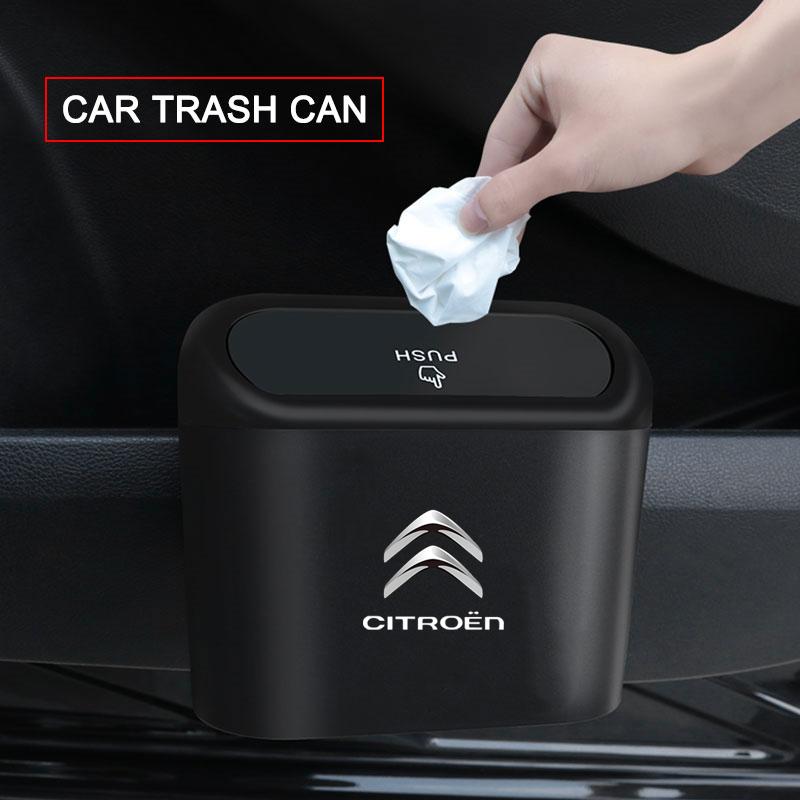 1Pcs Car Interior Storage Case Trash Bin For Citroen C1 C2 C3 C4 C5 C6 C5X E-C4 C-Crosser C4 Cactus Berlingo Elysee C-ZERO