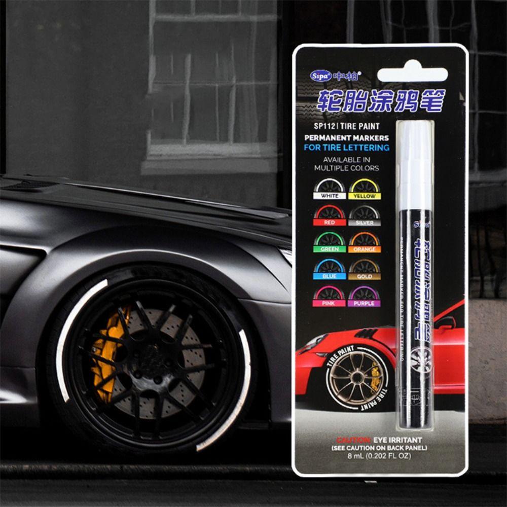 Strong Coverage Tire Paint Pen for Rubber Meta Glass Car Tires Car Tire Graffiti Paint Pen