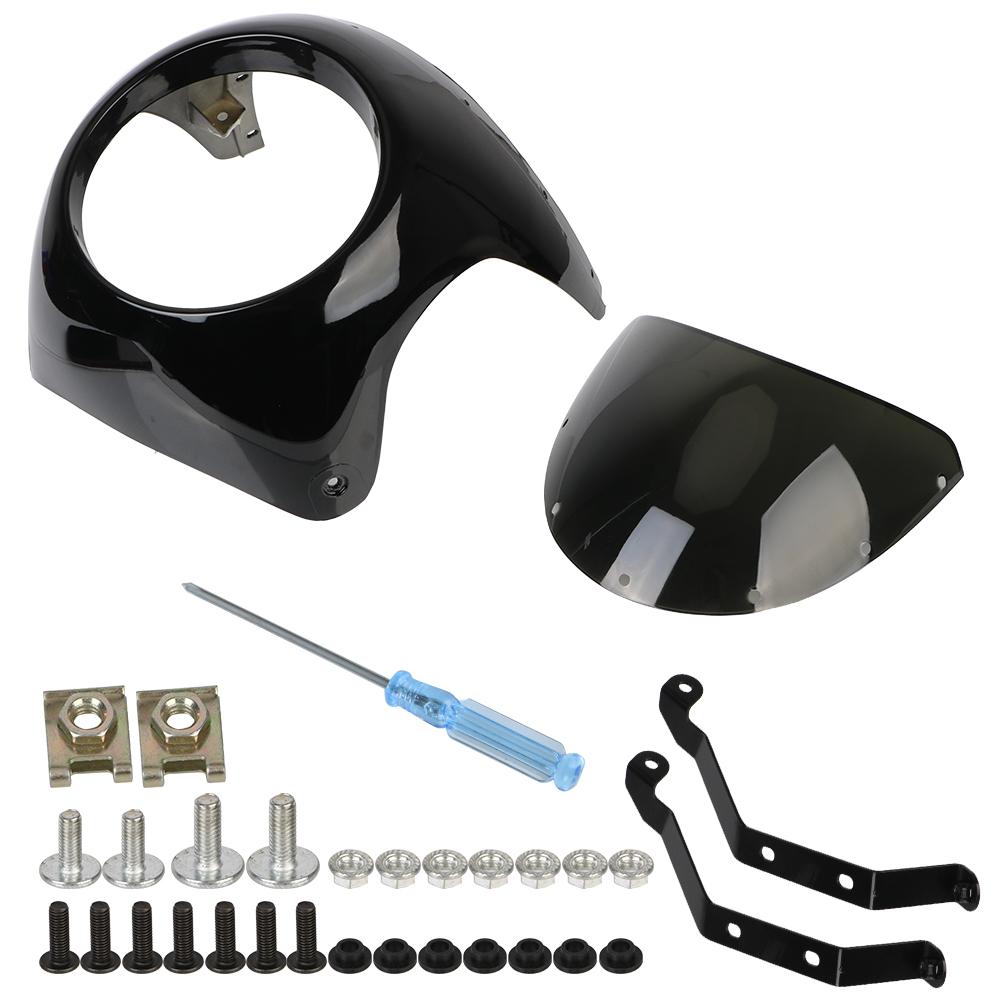 7 дюймов/16,5~18 см для Honda для Cafe Racer универсальная ретро фара ветровое стекло мотоцикл передняя фара обтекатель