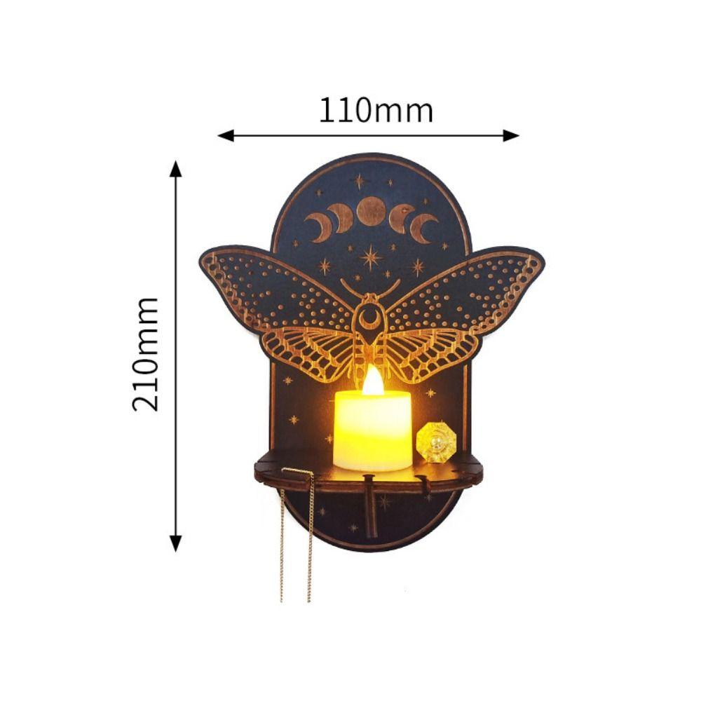 Подсвечник из дерева с резьбой ручной работы, гладкая подставка для стекла с изображением животных, износостойкая прочная декоративная полка из хрусталя