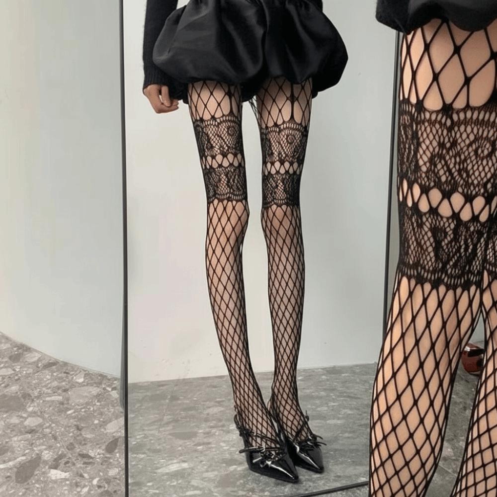 Thin Mesh Fishnet Stockings Nylon Material Mesh Tights Cool Pantyhose Women Wear