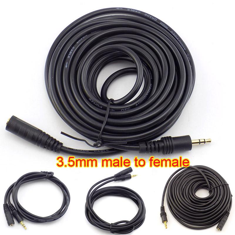 1.5/3/5/10M DC 3.5mm Jack Male To Female Headphone Extension Cable AUX Audio Stereo For PC AV Audio Speaker