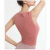 Женский однотонный сексуальный спортивный топ для йоги без рукавов