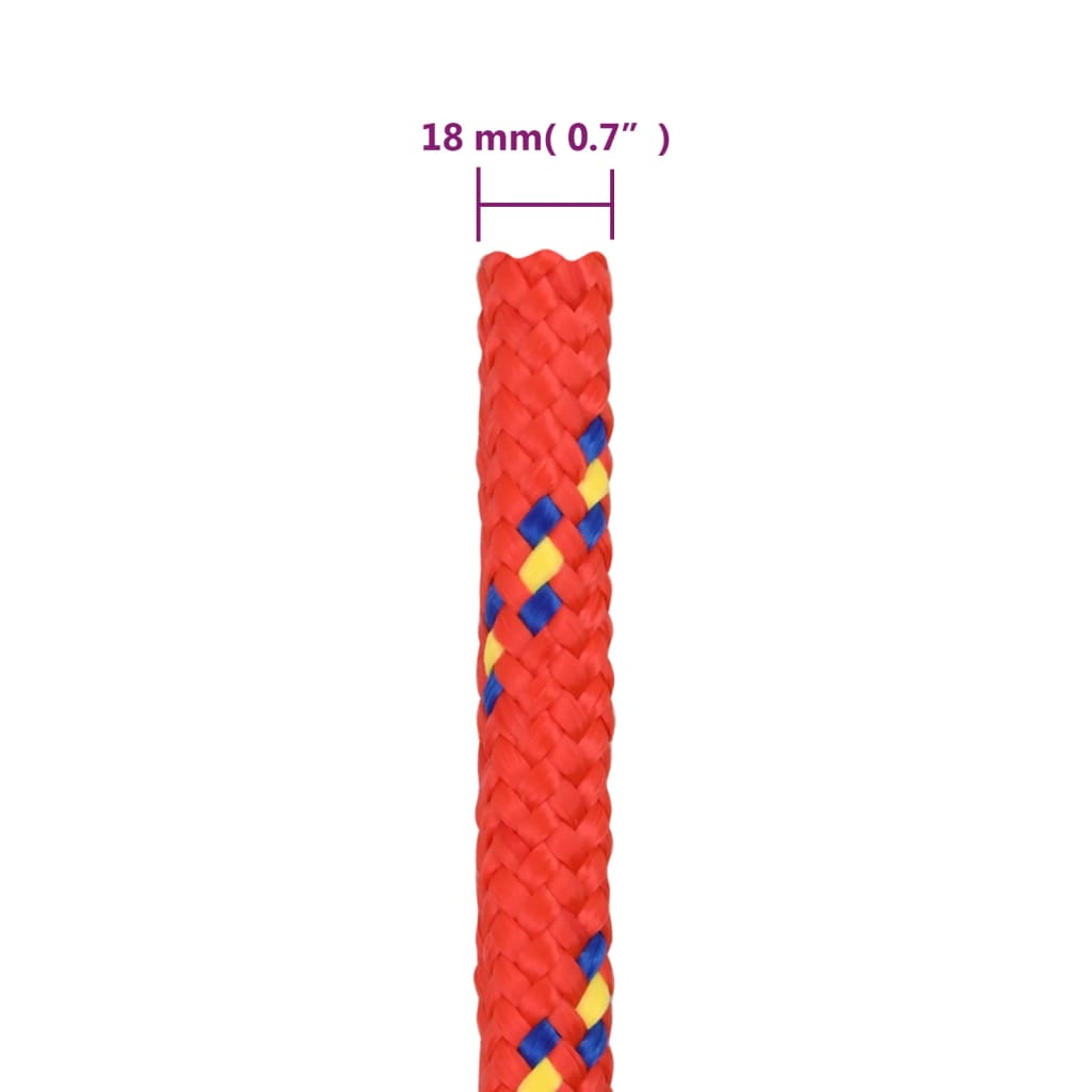 Boat Rope Red 18 mm 25 m Polypropylene
