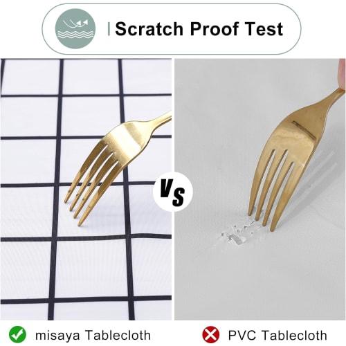 NaturesHome Vinyl Tablecloth, Water-Repellent, Stylish Table Cover, Cuttable, for Halloween and Christmas, Waterproof, Oil-Resistant, Stain-Resistant,