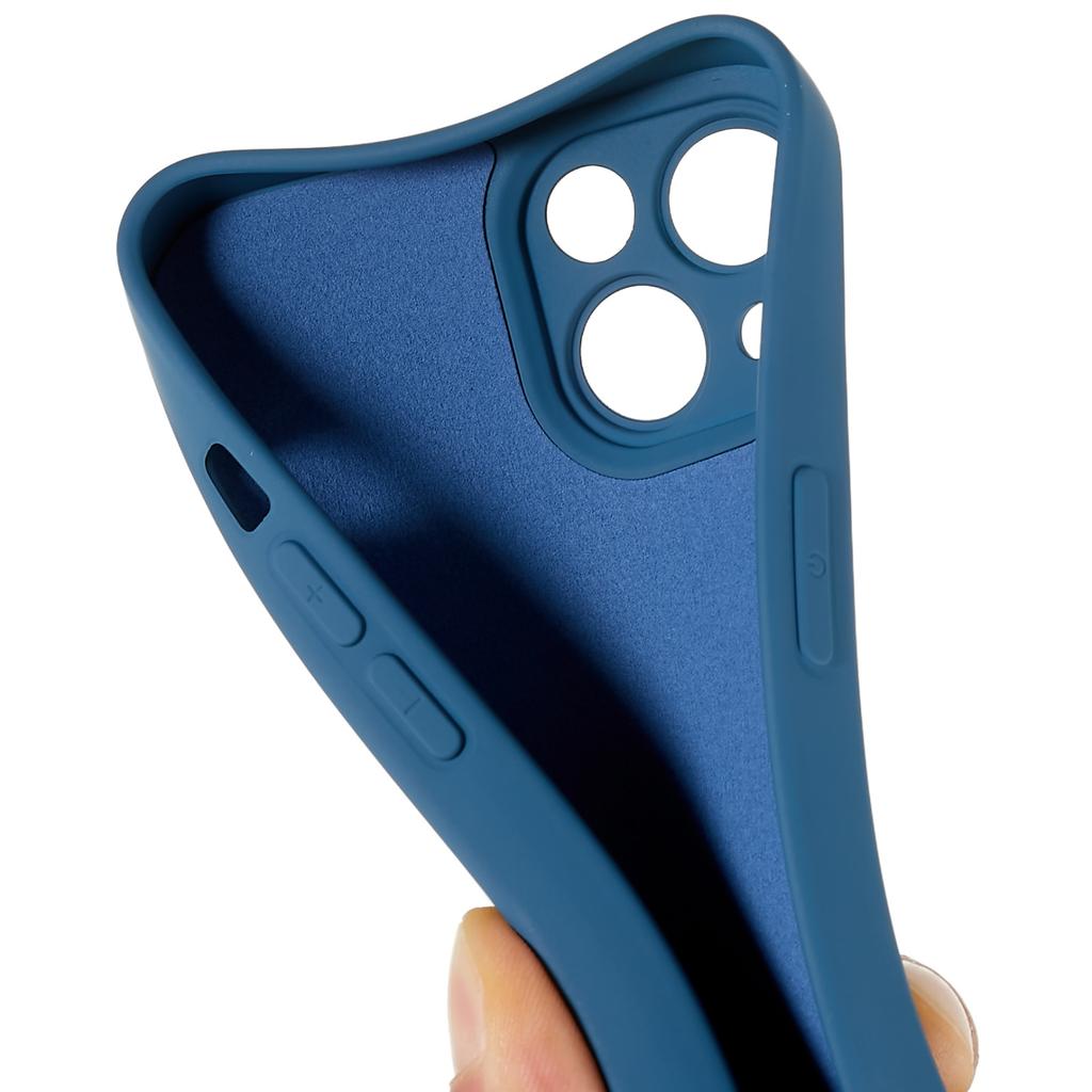 For iPhone 15 Cell Phone Case Solid Color Anti-scratch 2.0mm TPU Protection Cover