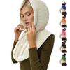 Winter Ultralight Down Hooded Hats For Women Men Warm Ring Scarf Balaclava Hat Neck Zippper Drawstring Coat Scarf Short Tank Top