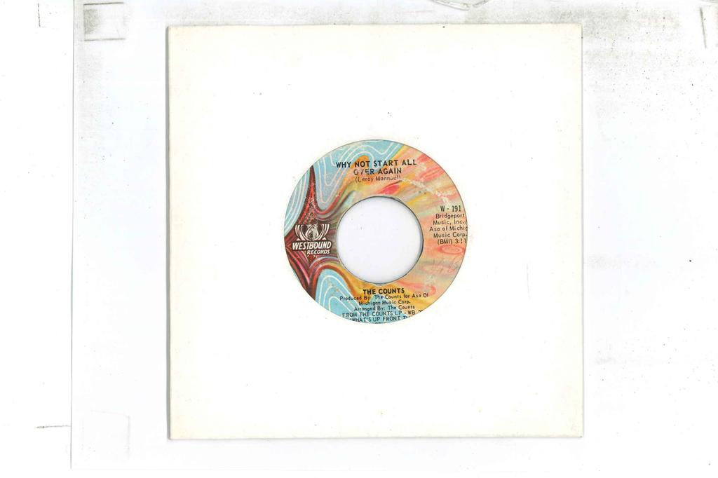 7inch Record COUNTS - Thinking Single / Why Not Start All W191 WESTBOUND 1971 US Soul/Funk Used