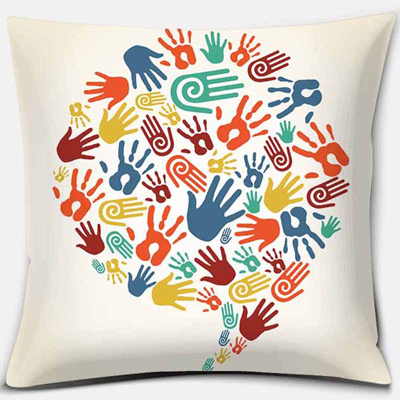 Квадратная наволочка с радужным принтом, домашний декор, автомобильный диван, наволочка