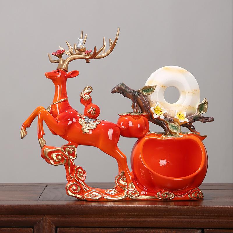 Украшения из смолы в виде оленя и лошади, украшение для дома, модель животного, свадебные подарки, статуэтка фэн-шуй, удача, хранение ключей, подвеска