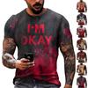 Halloween T Shirt Men's Casual Round Neck Blood Splatter Pattern Tops Horror Bloody Printed Short Sleeve Tops