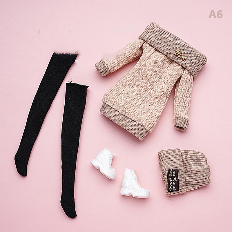 1 комплект 30 см кукольная одежда костюм нарядные аксессуары свитер шляпа чулки костюм девочка игрушка для кукольного домика