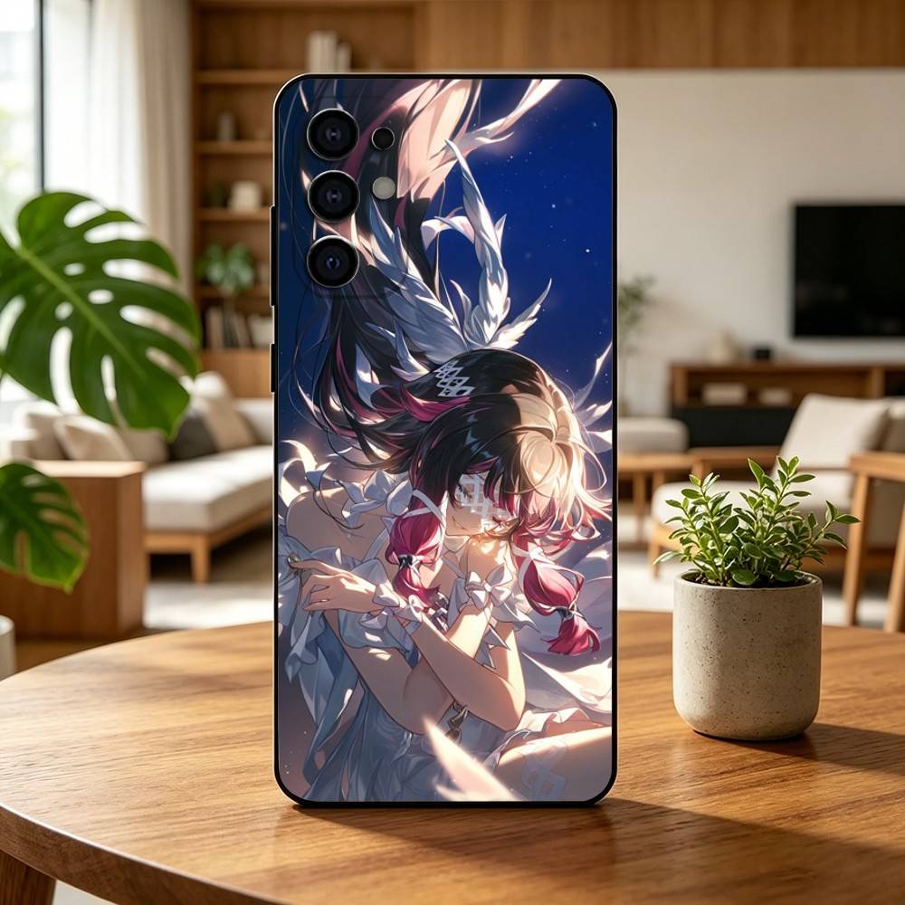 Чехол для телефона C-Columbina G-Genshin I-Impact для Samsung S25, S24, S21, S22, S23, S30, Ultra, S20, Plus, Fe, Lite, Note, 10, Черный