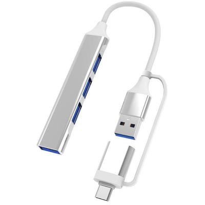 Высокоскоростной USB-C хаб-разветвитель с двумя выходами на 4 порта USB 3.0