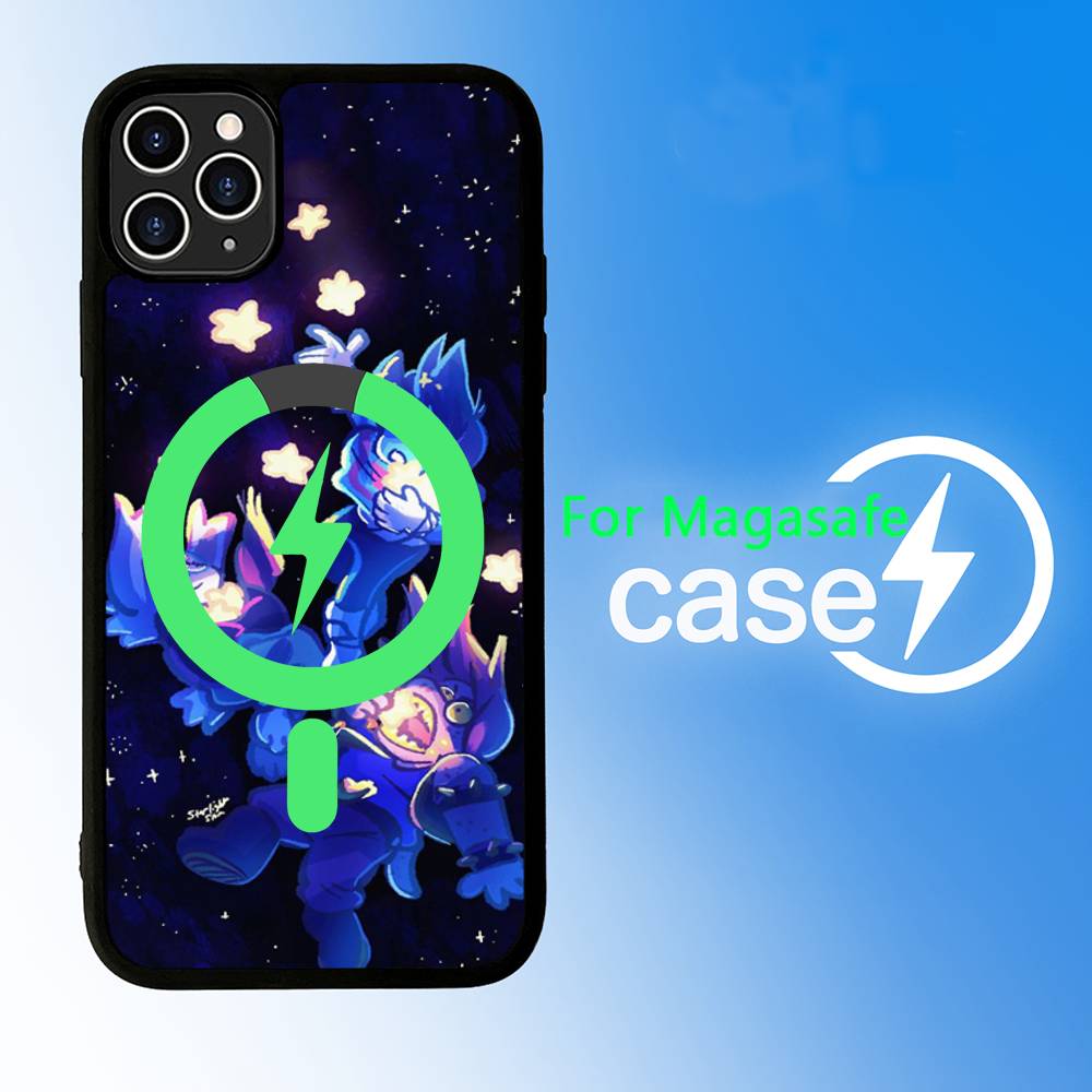 D-Deltarune Ральсей Для Magsafe Магнитный Чехол Для Телефона Беспроводная Зарядка PC+TPU Для iPhone 11 12 13 14 15 16 17 Pro Max Plus