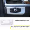 ABS серебристый для BMW X5 X6 E70 E71 2008-2013 украшение салона автомобиля воздухозаборник переключатель передач полоса рамка крышка отделка наклейка