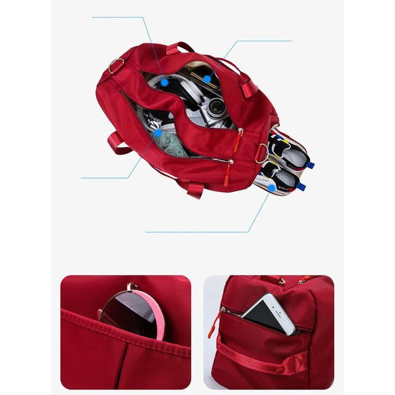 Large Capacity Duffel Bag Folding Extensible Bag Tote Carry On Luggage Handbag Waterproof Duffel Women Shoulder Bags