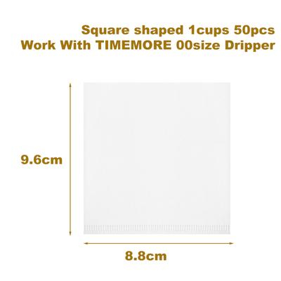 Фильтровальная бумага для кофе TIMEMORE 50 шт. Фильтры для кофе Pour Over Главная V-образная фильтровальная бумага Работа с конусной кофейной воронкой