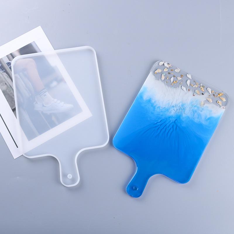 Премиум DIY Ручка Поднос и Зеркало Дисплей Эпоксидная Смола Силиконовые Формы