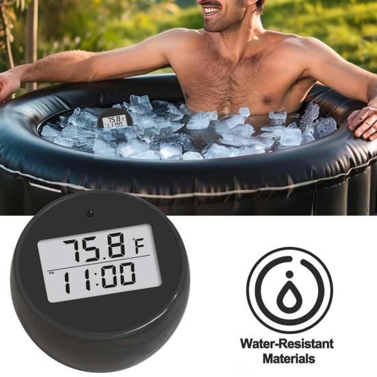 Термометр для ледяной ванны с таймером, отображением времени и температуры, водонепроницаемый IPX6, цифровой высокоточный плавающий измеритель температуры воды для холодового погружения