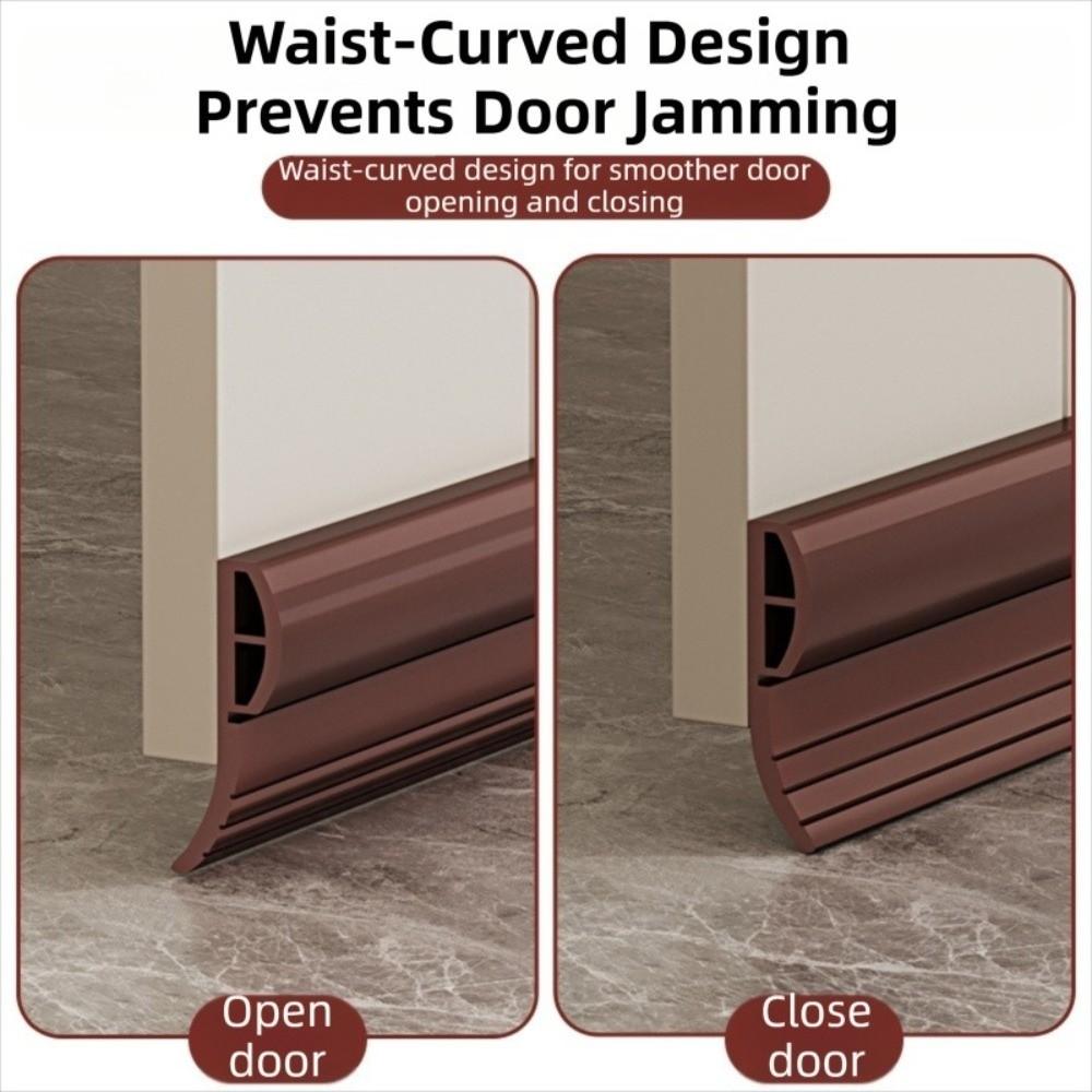 Self Adhesive Door Bottom Seal TPE Door Sweep Flexible Gap Filler Indoor Use