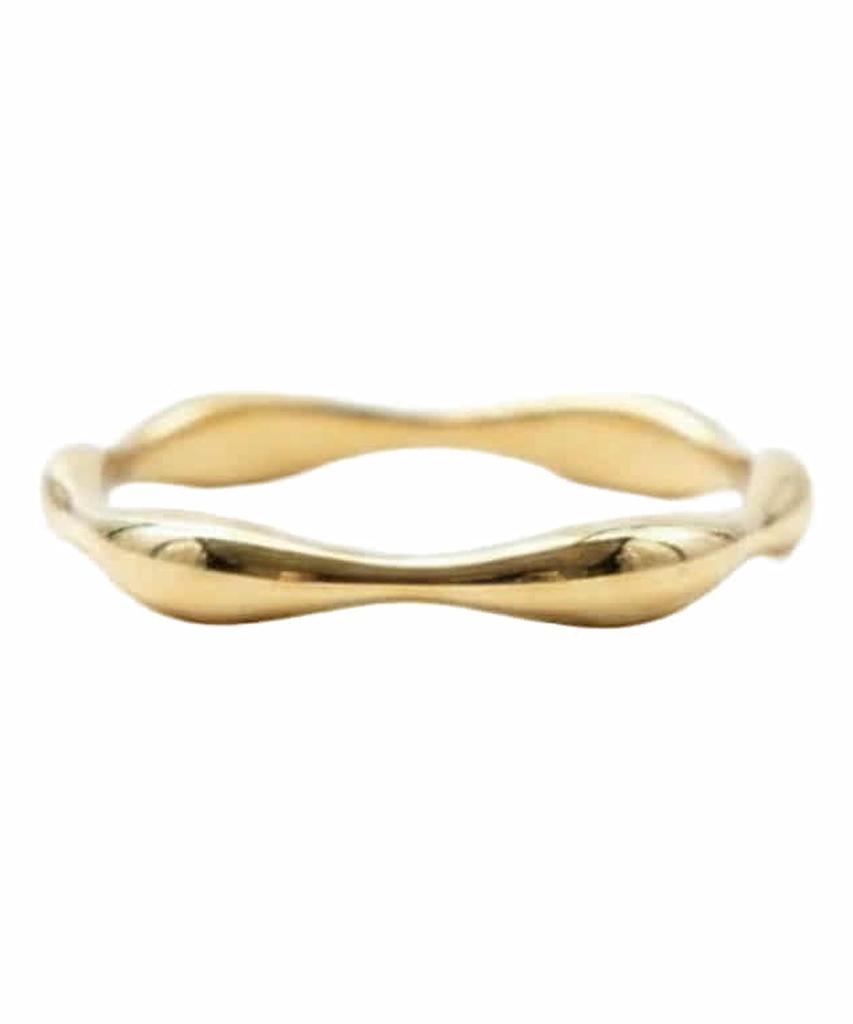 Alleun Кольцо Серебро 925 Большой Палец Волна Серебряное Парное Массивное Кольцо (Тип Б)