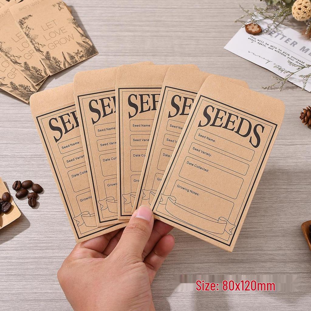 Self-Adhesive Kraft Paper Seed Envelope - Gummed Sample Bag for Rapeseed