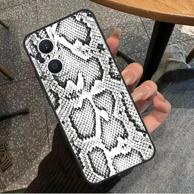 Чехол с принтом под змеиную кожу для OPPO Reno 7 8 Lite 8T 14F 13F 11F 12F 10 11 12 13 14 Pro OPPO Find X8 X5 X6 Pro