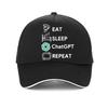 Ешь Спи Chatgpt Повторяй Смешной Принт Мужская Бейсболка Модная Кепка Snapback