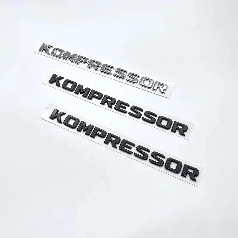FOR Mercedes Benz Kompressor Emblem Rear Trunk Badge Lettering Chrome Black Logo Stickers CLK SLK SL CLS ML A B C S R Class EC3