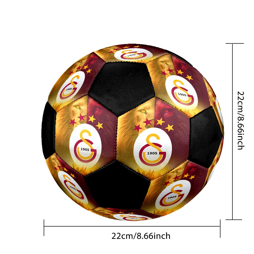 Футбольный мяч для зала Galatasaray Цветной Машинная строчка ПВХ Размер 5 Командная тренировка Готов к соревнованиям Прочный Высокий отскок Крутой Спортивный подарок
