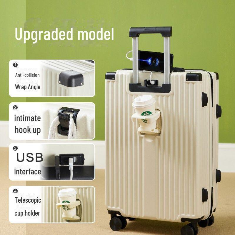 Многофункциональный чемодан Yongsheng 20" с USB и подстаканником