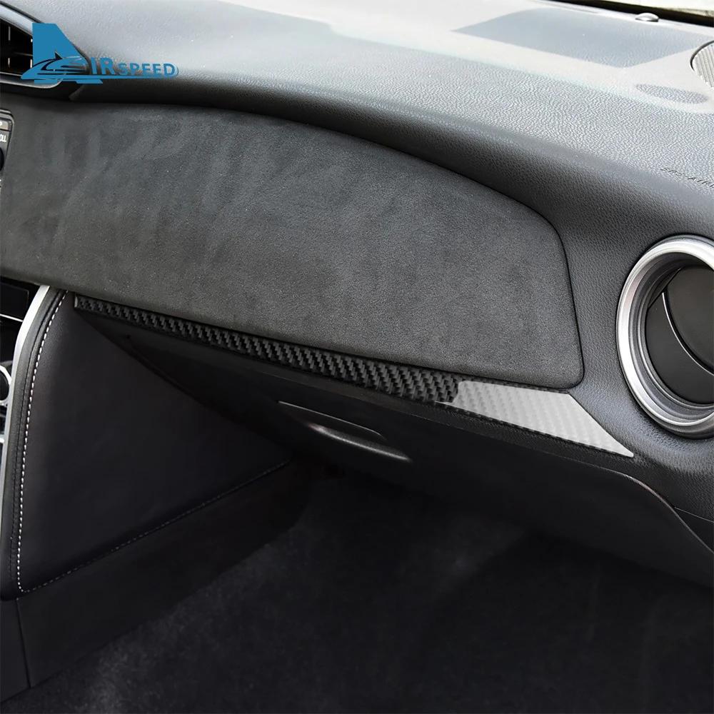 For Subaru BRZ Toyota GT86 2012-2016 2017 2018 2019 2020 LHD RHD Real Soft Carbon Fiber Car Co-pilot Console Dashboard Strip