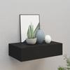 VidaXL Wall Shelf with Drawer Floating Shelf Hanging Shelf Wall Mount Living Room Lounge House Interior Black 330243