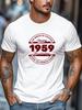 Mens Birthday TShirt 1959 The Birth Of Legends Print Short Sleeve Round Neck Breathable Soft Daily Wear TShirt