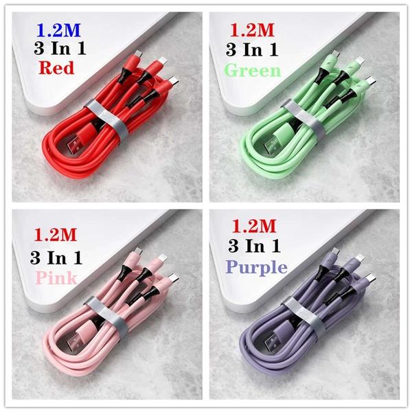 1 шт. новый жидкий 3A USB-кабель для зарядки и передачи данных кабель для быстрой зарядки