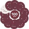 100PCS 125mm Sanding Discs, 5 Inch 8 Hole Hook and Loop Sanding Pads for Random Orbital Sander(40 to 2000Grits)