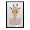 Plakat Uśmiechnięta Żyrafa W Różowych Okularach Plakat Uśmiechnięta Żyrafa W Różowych Okularach, 40X50 Cm, Bez Ramy, Papier Matowy 230 Gsm