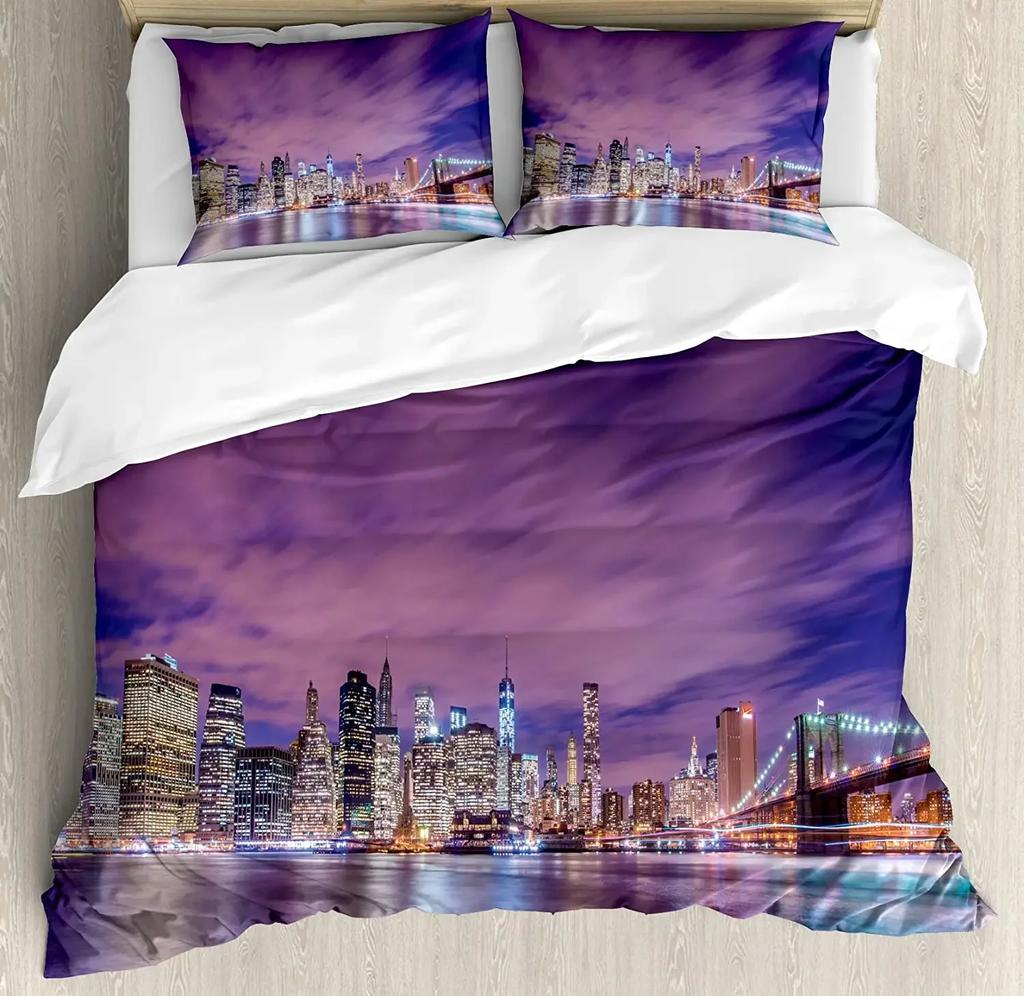 New York Bedding Collection For Bedroom Bed Home New York City Collage Featuring With Different Duvet Cover Quilt Cover And Pillowcase