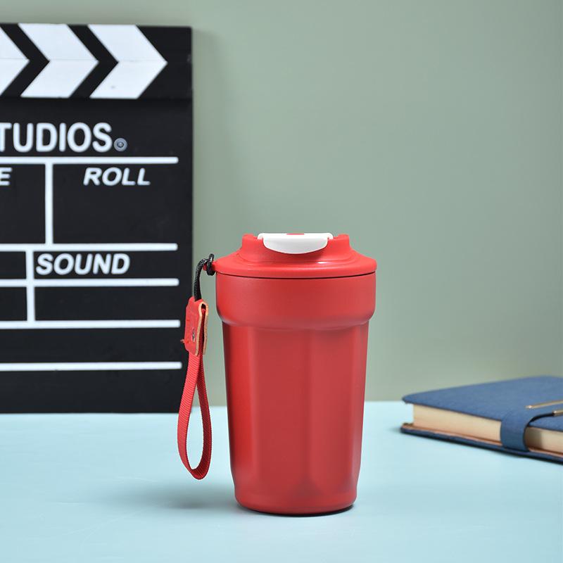 Новая восьмиугольная кофейная чашка из нержавеющей стали, высокий уровень внешнего вида, чашка для компании девушки, портативная автомобильная кофейная чашка-термос