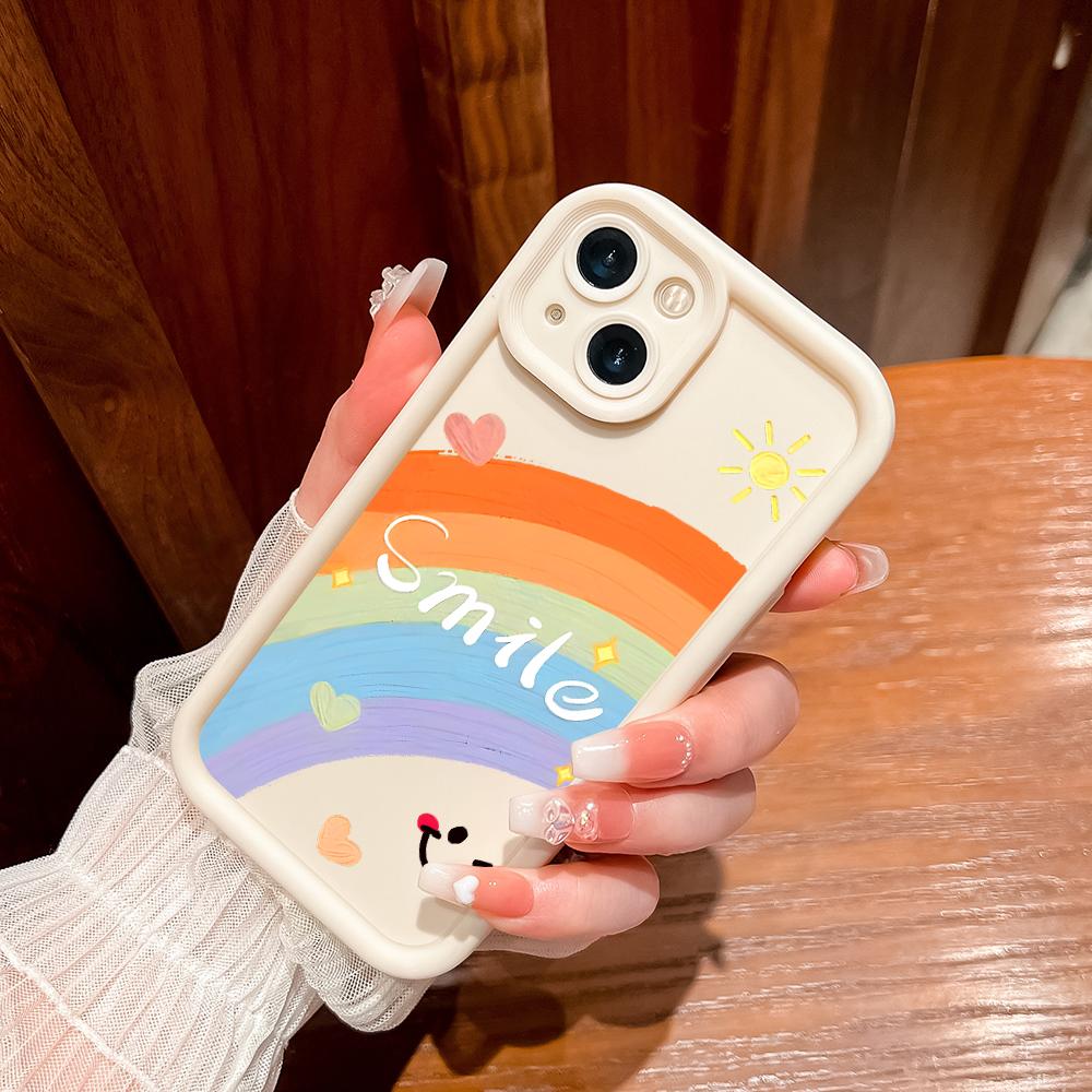 Мягкие силиконовые квадратные лестницы с мультяшным узором, полное покрытие, защита камеры, противоударный чехол для Huawei Honor Xiaomi Redmi Samsung