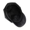 Women Beret Vintage Style Solid Color Faux Leather British Style Octagonal Hat Short Brim Painter Hat Parties Shopping Newsboy Cap