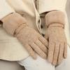 Перчатки Теплые перчатки Замшевые варежки Зимние перчатки Женские перчатки Перчатки Перчатки с закрытыми пальцами