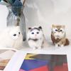 Simulation Furry Hanging Cat Realistic Cat Doll Animal Figurines Plush Hanging Kitten Toy Cute Kitten Model Gift Home TV Decor