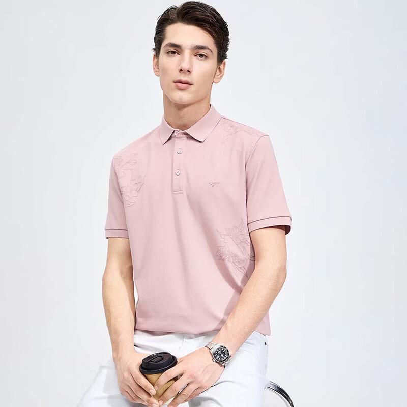 SEPTWOLVES Men's Short Sleeve Printed Polo Shirt