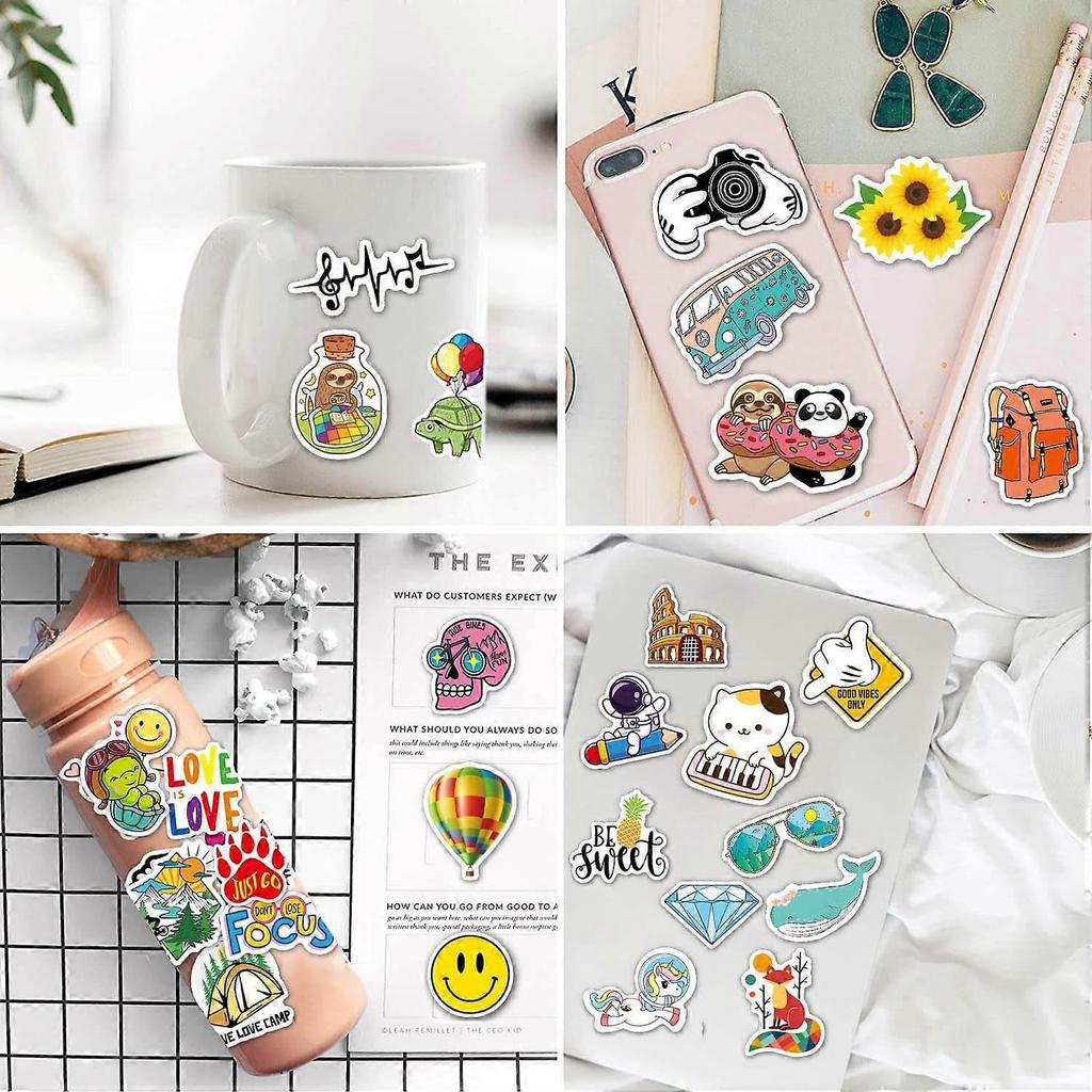 100 Aesthetic Stickers, Laptop Stickers for Skateboards, Guitars