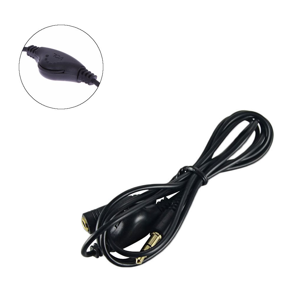 Line Volume Control Cable Stereo Audio Adaptor Headphone Extension Cord Cable Earphone Accessories