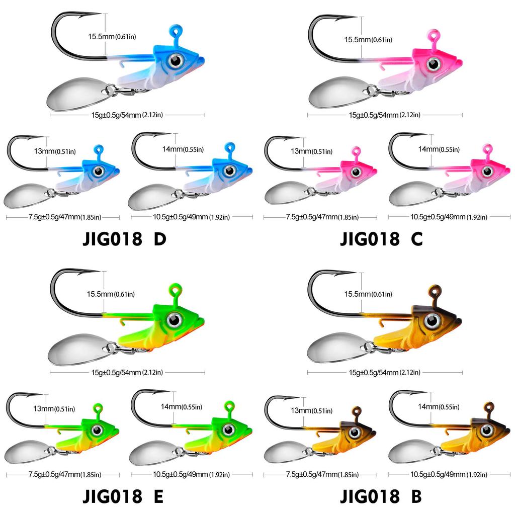 Proberos Jig018 Рыболовная приманка с джиг-головкой и мягкой рыбой Вес 7 г 10 г 15 г Идеально подходит для донной рыбалки в Северной Америке